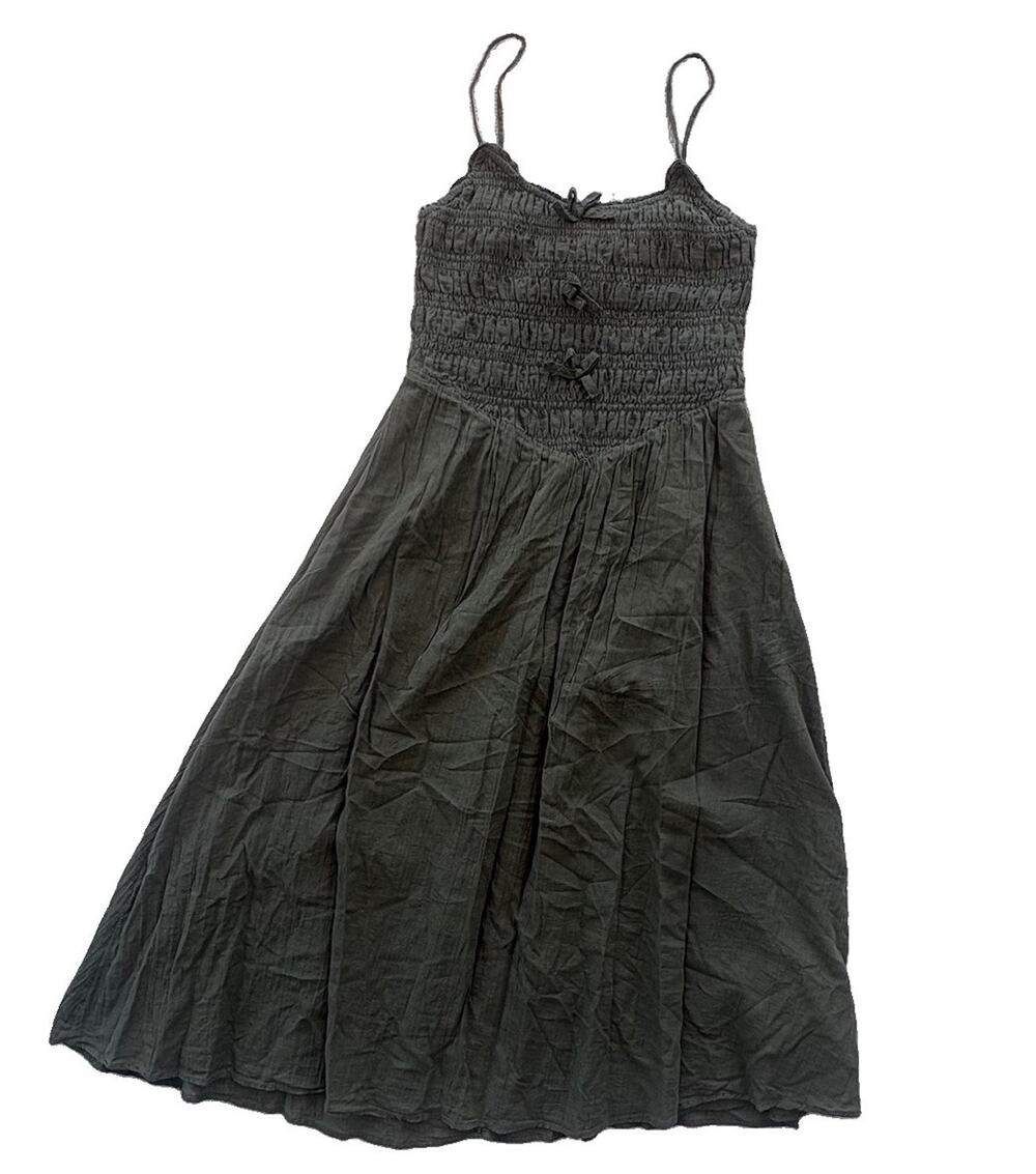 American Eagle Size Medium Olive Green Grecian Summer Prairie Dress